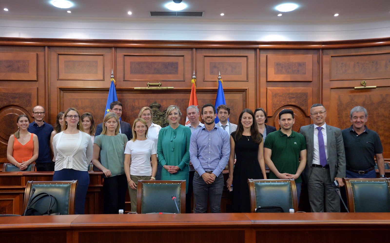 J. Joksimović with the delegation in charge of Serbia at the EU Directorate-General for Neighbourhood and Enlargement Negotiations 