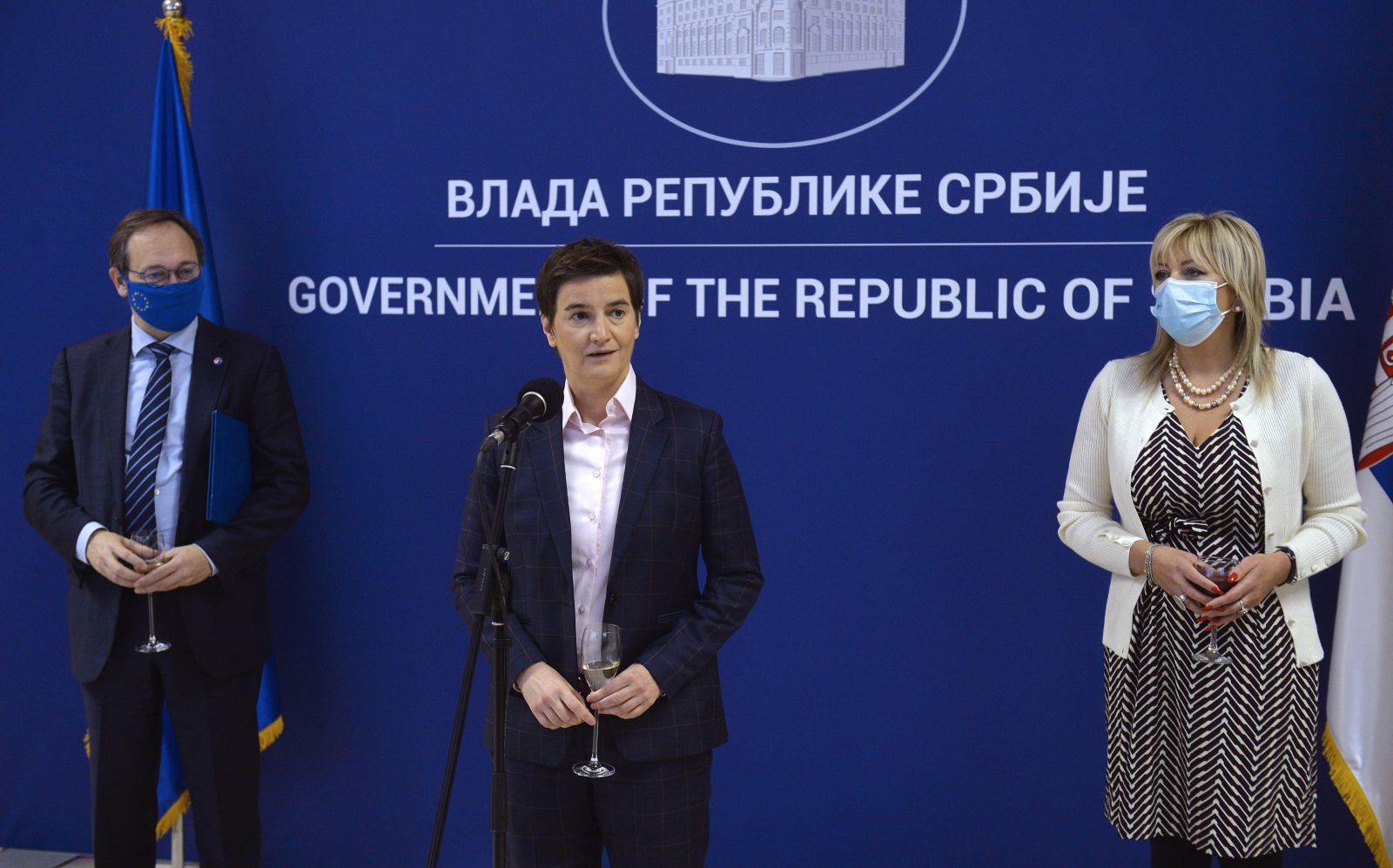 Joksimović and Brnabić hosted a reception for the ambassadors of the EU member states
