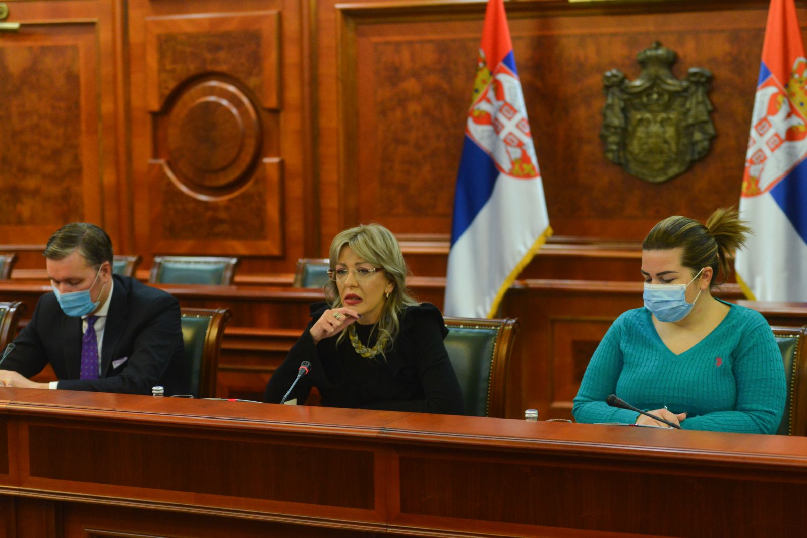 J. Joksimović with coordinators of six negotiation clusters