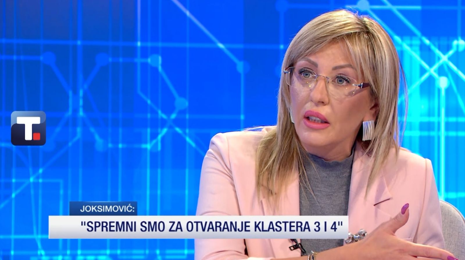 J. Joksimović: Srbija spremna za otvaranje klastera 3 i 4