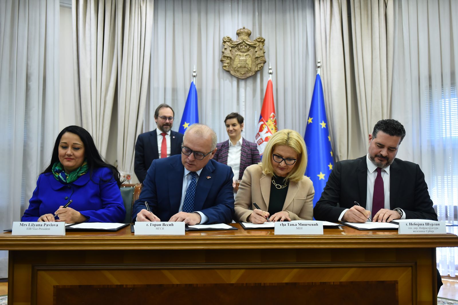 A grant of EUR 175 million was signed with the EIB, the second tranche for the high-speed Belgrade–Niš railway line A grant of EUR 175 million was signed with the EIB, the second tranche for the high-speed Belgrade–Niš railway line