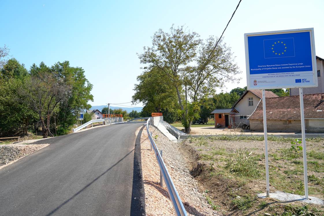 Novi most u Novom Selu u opštini Vrnjačka Banja uz podršku EU Novi most u Novom Selu u opštini Vrnjačka Banja uz podršku EU